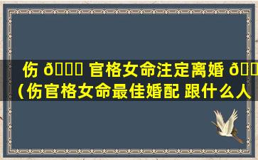 伤 🐘 官格女命注定离婚 🌲 （伤官格女命最佳婚配 跟什么人最配(图文)）